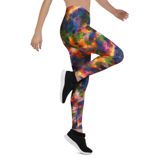 Cosmic Paintfall on a Leggings