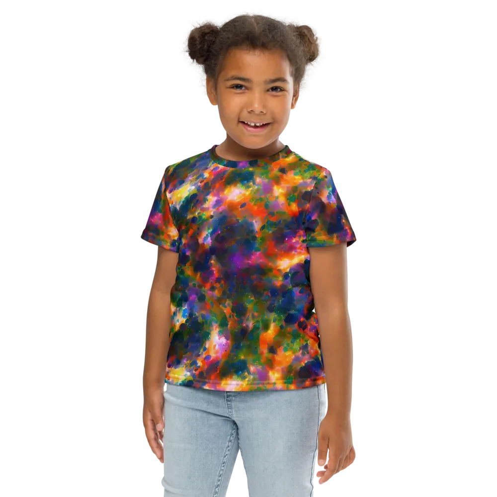 Cosmic Paintfall on Kids Crew Neck T-Shirt — Front