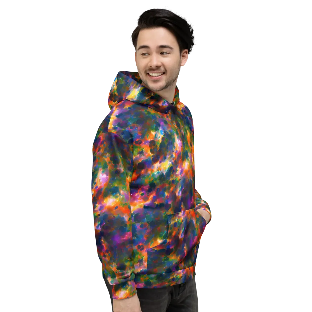 Cosmic Paintfall on Hoodie — Right