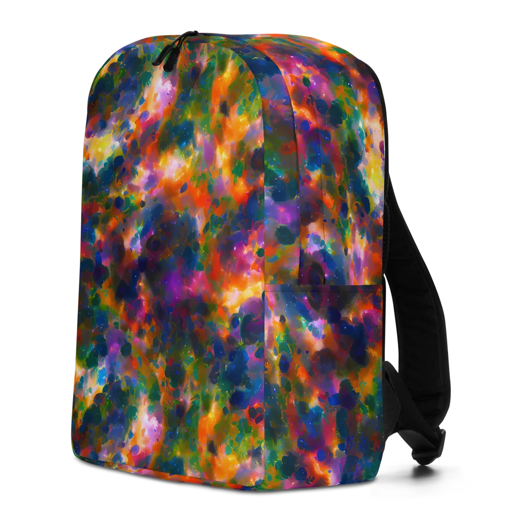 Cosmic Paintfall on Minimalist Backpack — Left