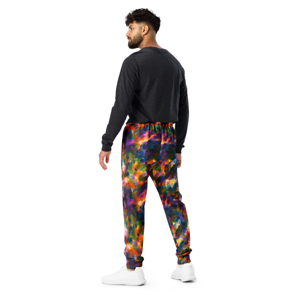 Cosmic Paintfall on Men's Joggers — Back