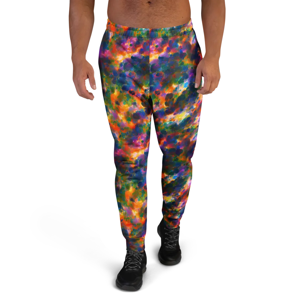 Cosmic Paintfall on Men's Joggers — Front