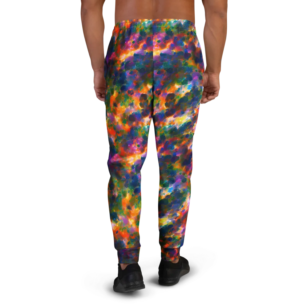 Cosmic Paintfall on Men's Joggers — Back