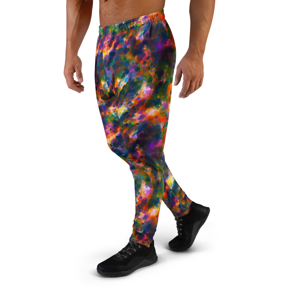 Cosmic Paintfall on Men's Joggers — Left