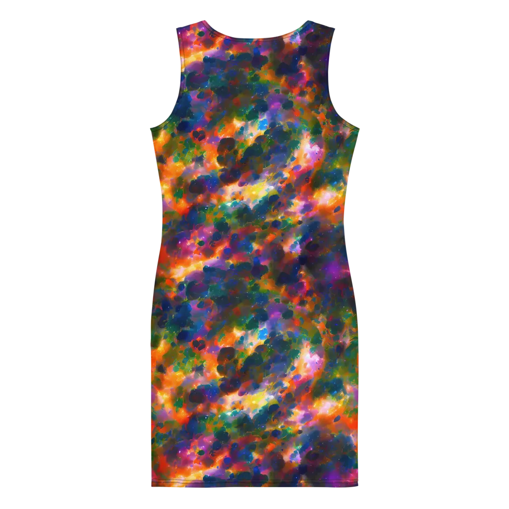 Cosmic Paintfall on Bodycon Dress — Back