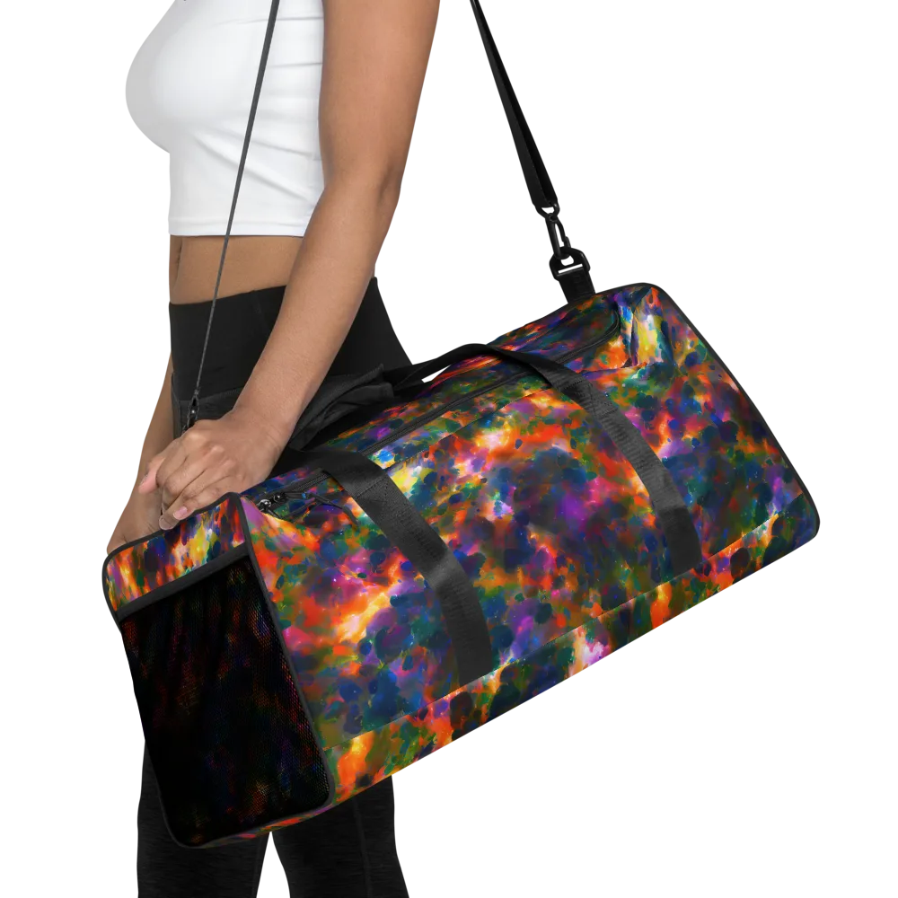Cosmic Paintfall on Duffle Bag — Front