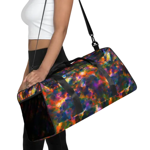 Cosmic Paintfall on a Duffle Bag
