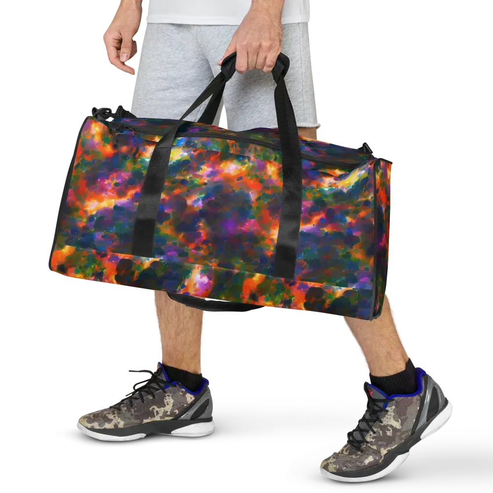 Cosmic Paintfall on Duffle Bag — Front