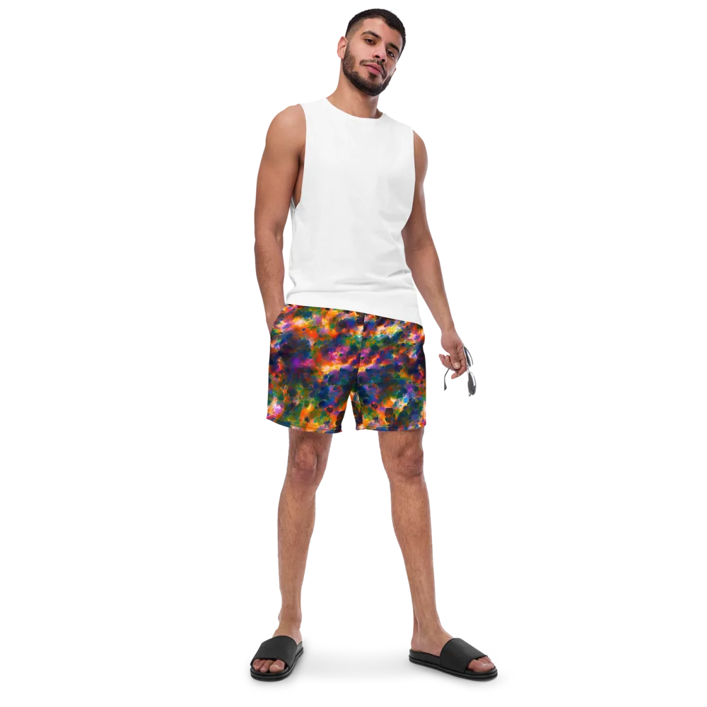 Cosmic Paintfall on Swim Trunks — Front