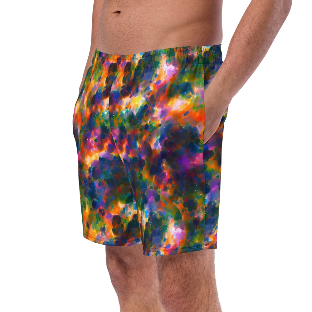 Cosmic Paintfall on Swim Trunks — Left Front