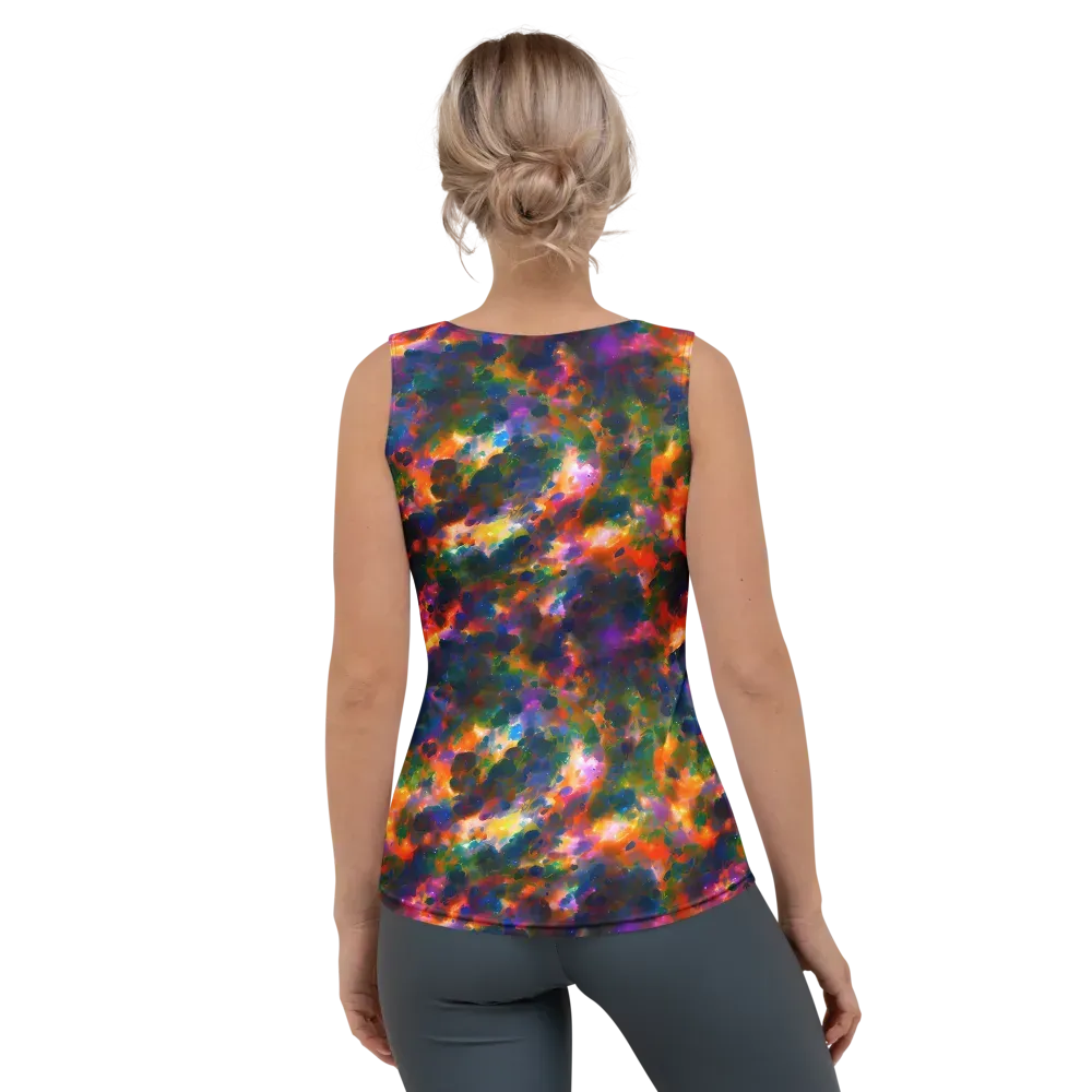 Cosmic Paintfall on Women's Tank Top — Back