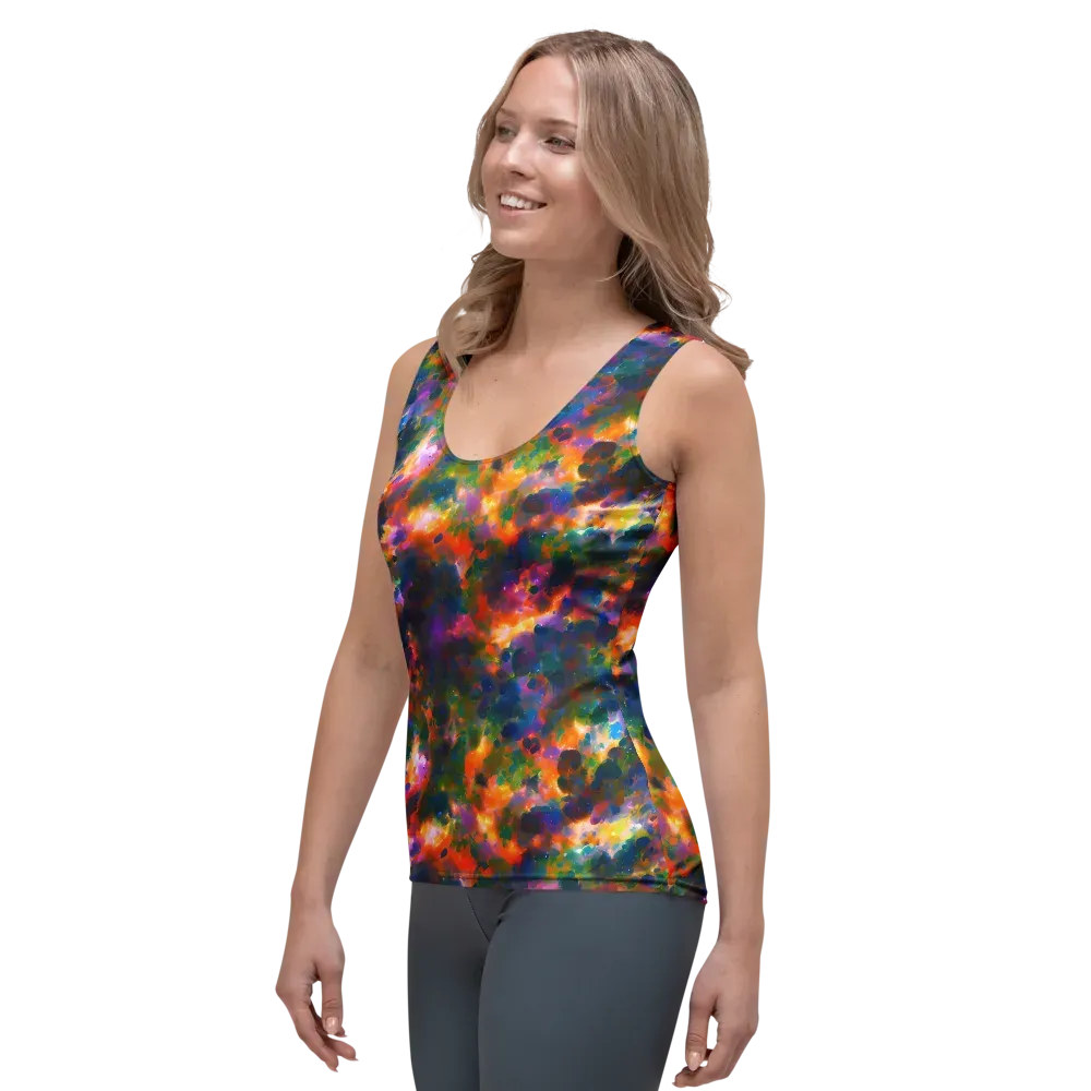 Cosmic Paintfall on Women's Tank Top — Left Front