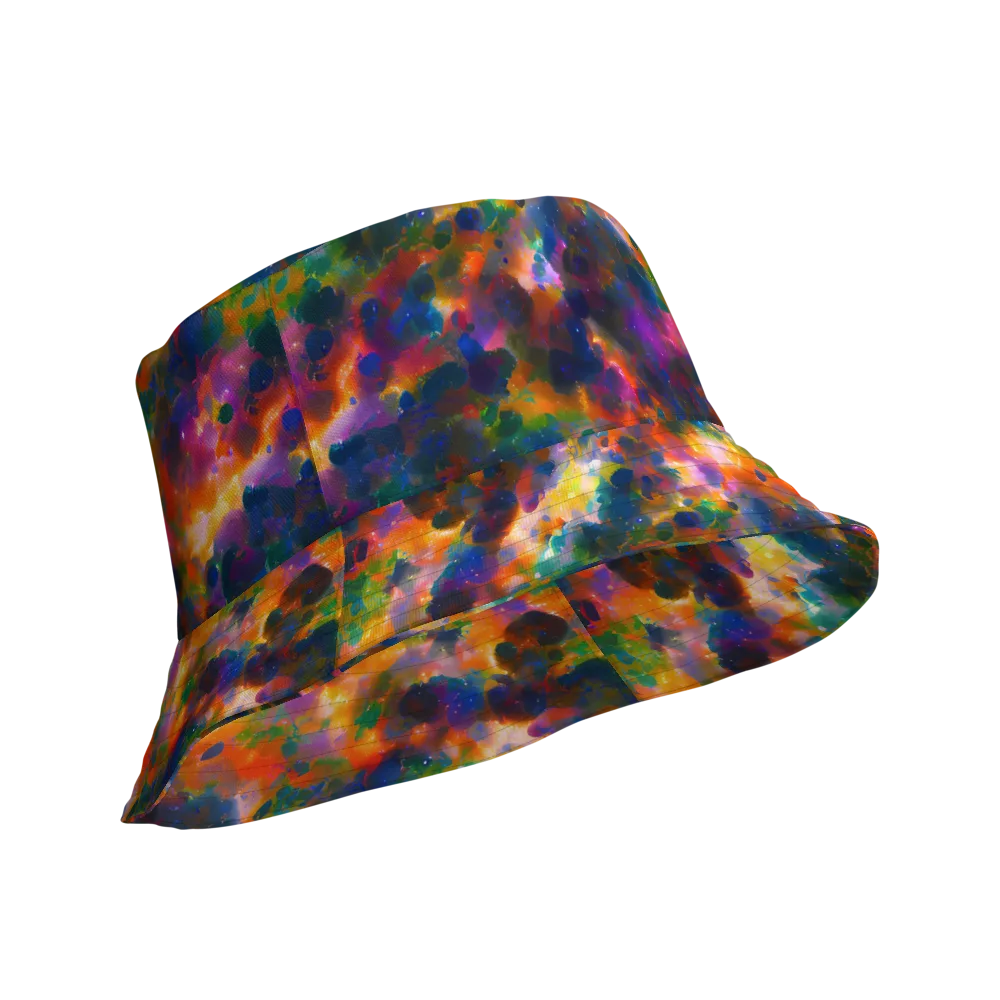 Cosmic Paintfall on Reversible Bucket Hat — Product details Outside