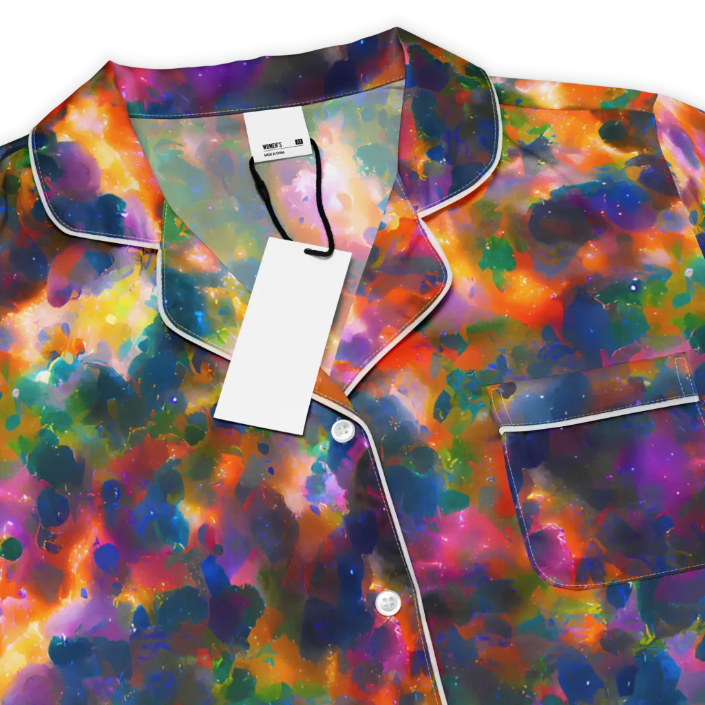 Cosmic Paintfall on Women's Short Sleeve Pajama Top — Product details