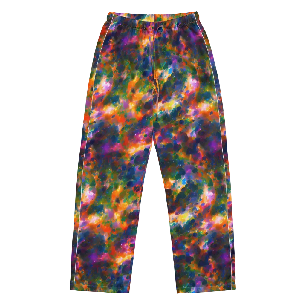 Cosmic Paintfall on Women's Pajama Pants — Front