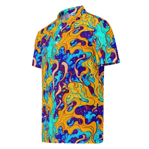 Magnetic Melt on a Men's Slim Fit Polo Shirt