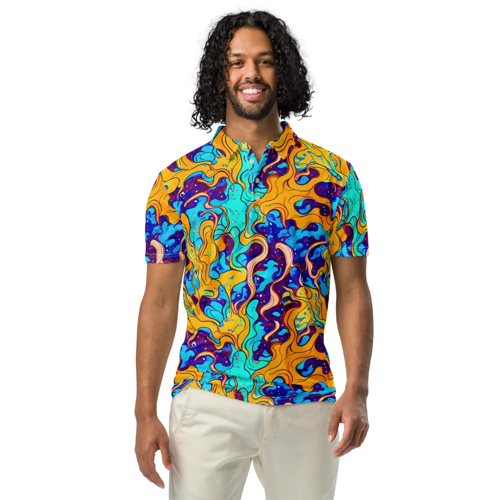 Magnetic Melt on Men's Slim Fit Polo Shirt — Front