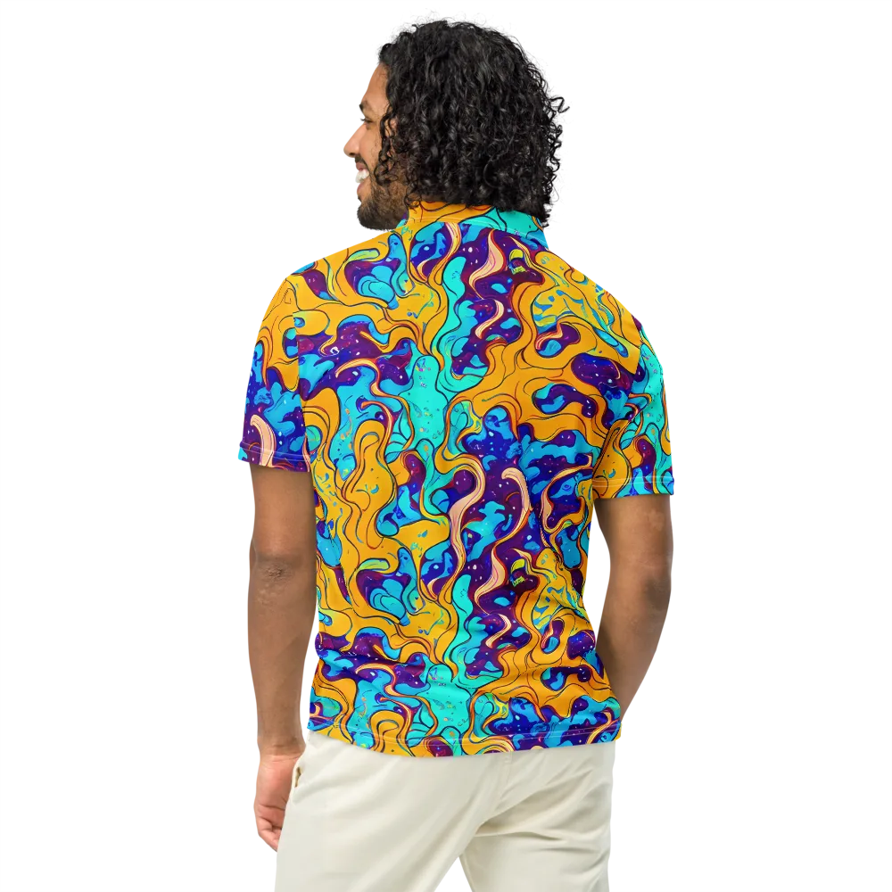 Magnetic Melt on Men's Slim Fit Polo Shirt — Back