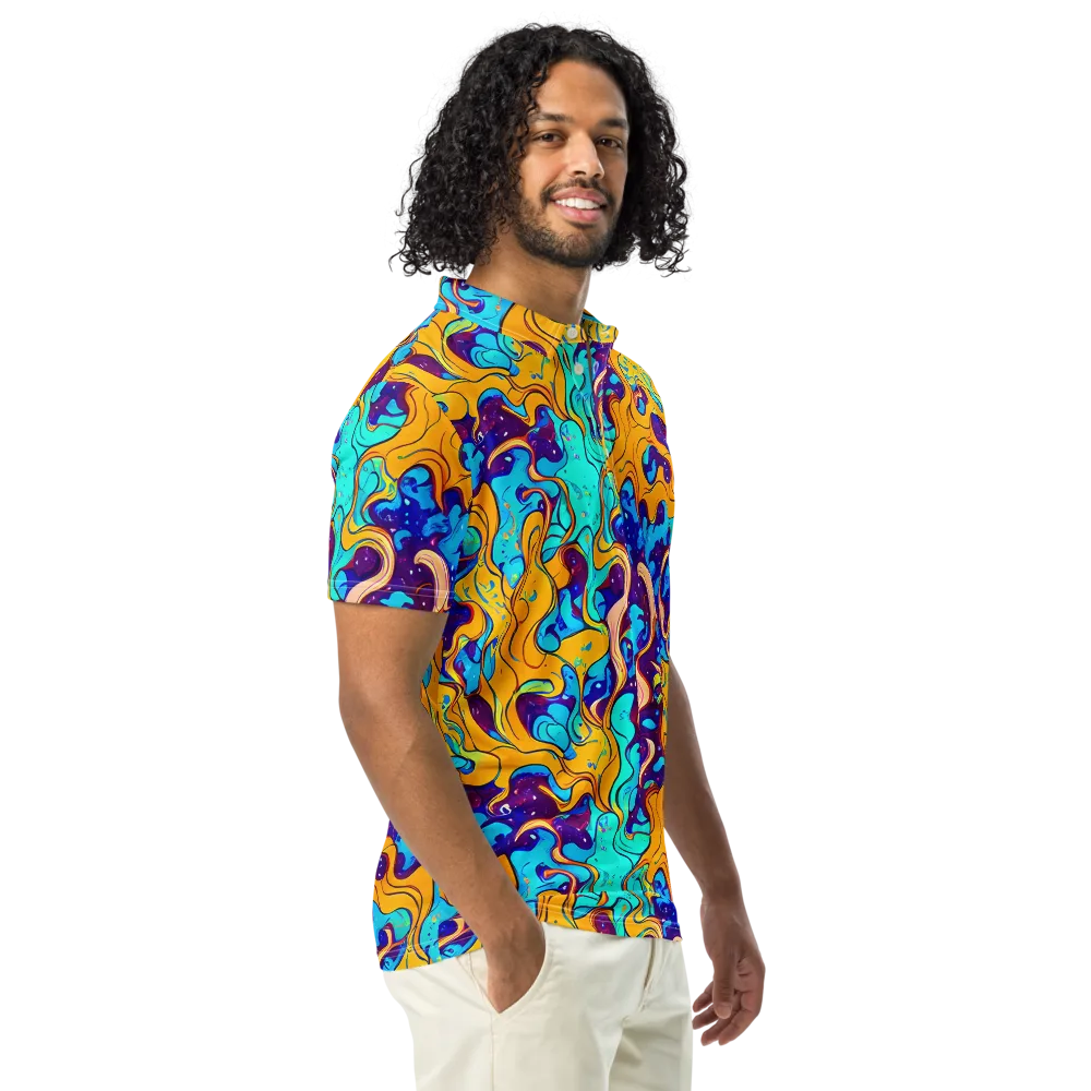 Magnetic Melt on Men's Slim Fit Polo Shirt — Right Front
