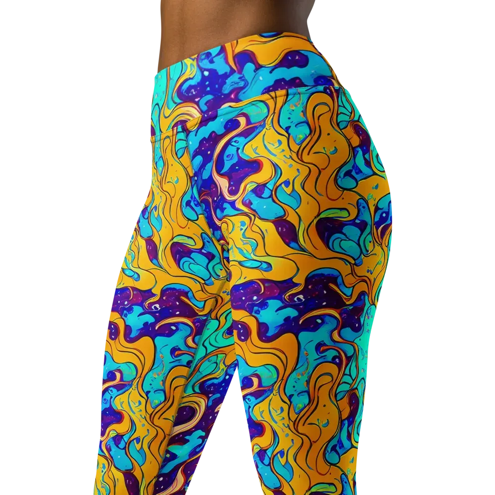 Magnetic Melt on Yoga Leggings — Left Front