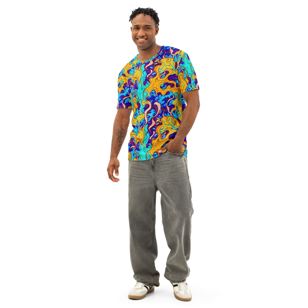 Magnetic Melt on Men's Cotton Crew Neck T-Shirt — Front