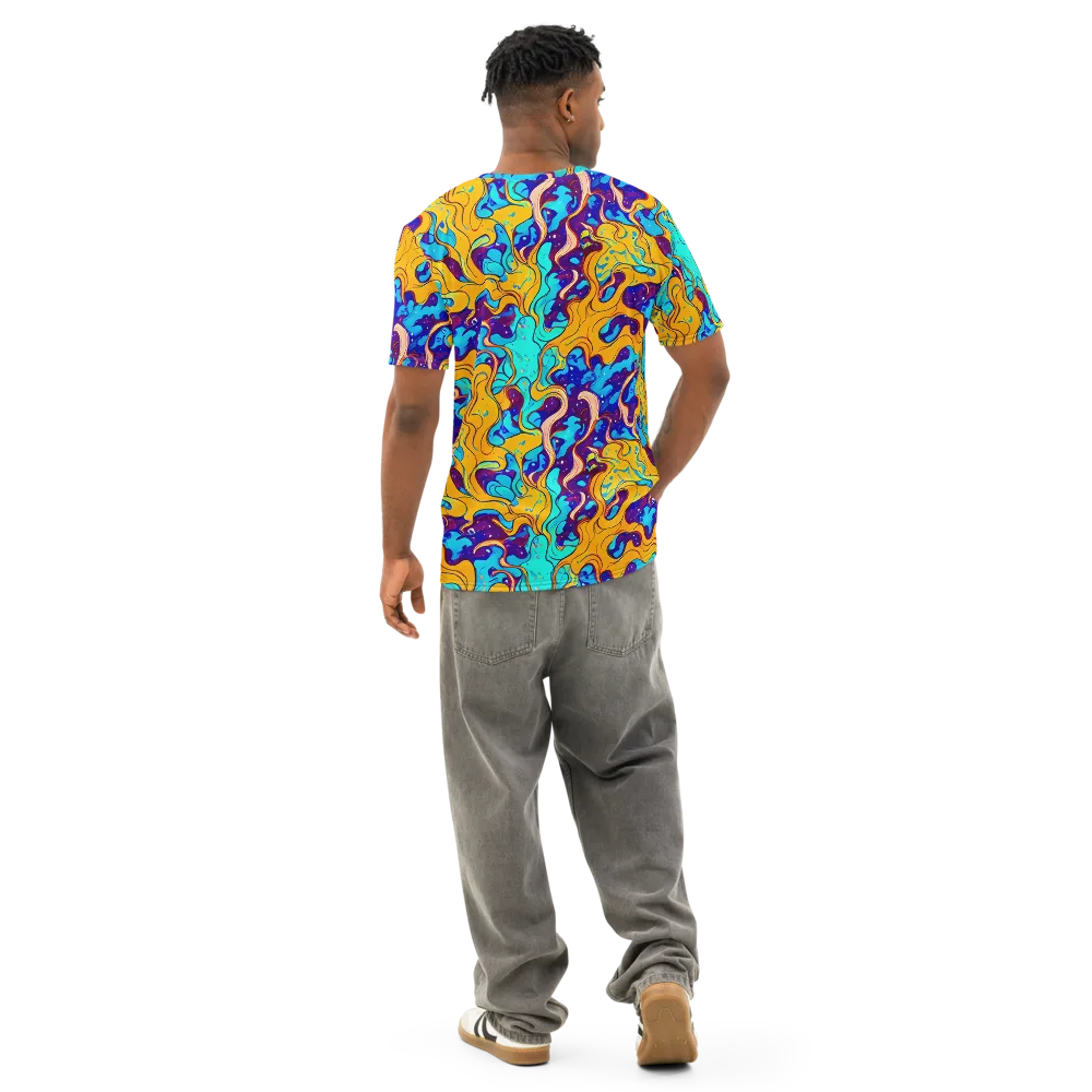 Magnetic Melt on Men's Cotton Crew Neck T-Shirt — Back