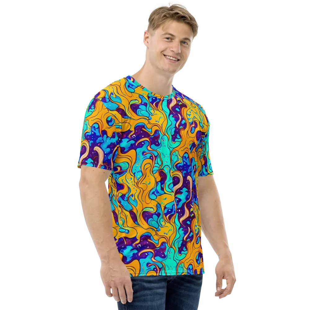 Magnetic Melt on Men's Crew Neck T-Shirt — Right