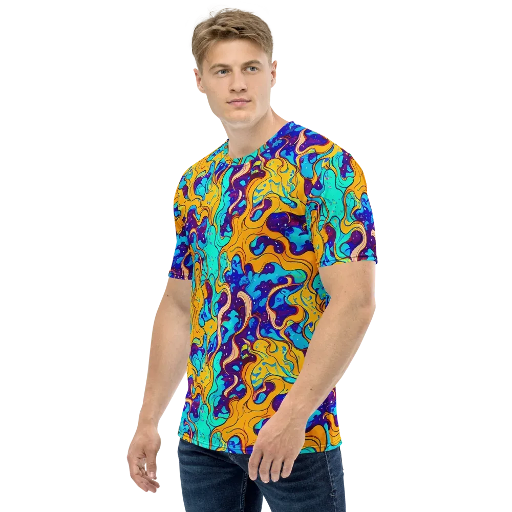 Magnetic Melt on Men's Crew Neck T-Shirt — Left