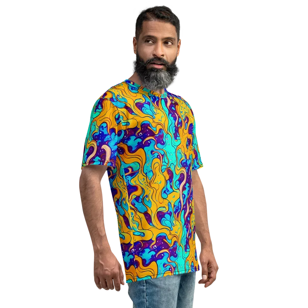 Magnetic Melt on Men's Crew Neck T-Shirt — Right