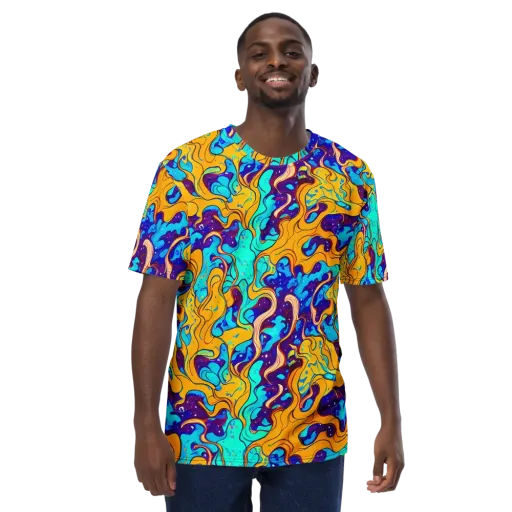 Magnetic Melt on a Men's Crew Neck T-Shirt