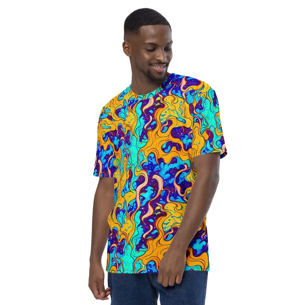 Magnetic Melt on Men's Crew Neck T-Shirt — Left