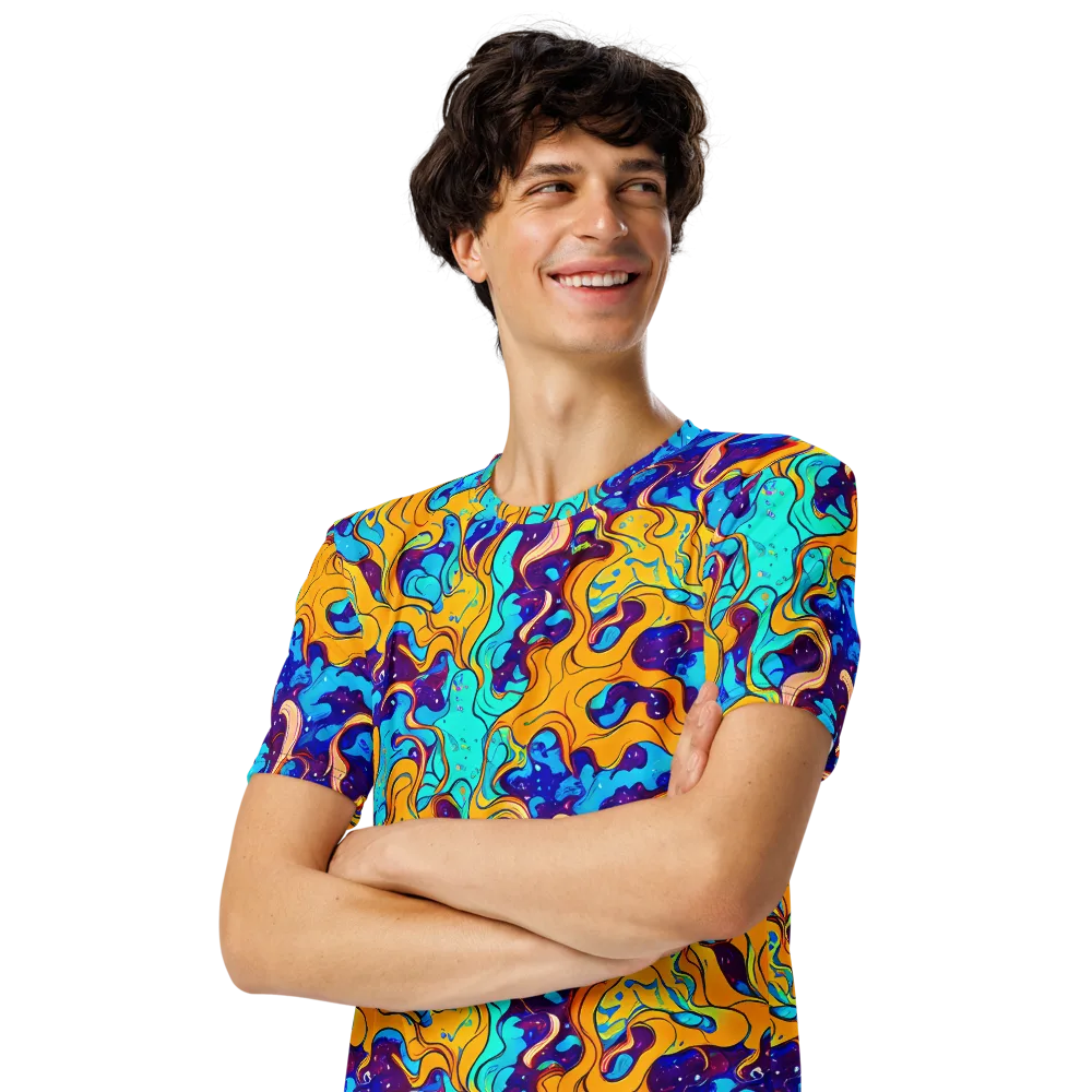 Magnetic Melt on Men's Crew Neck T-Shirt — Left Front