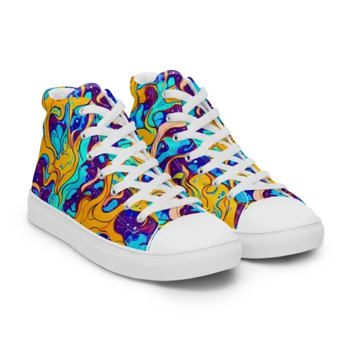 Magnetic Melt on a Men's High Top Canvas Shoes