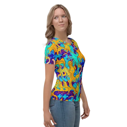 Magnetic Melt on a Women's Crew Neck T-Shirt