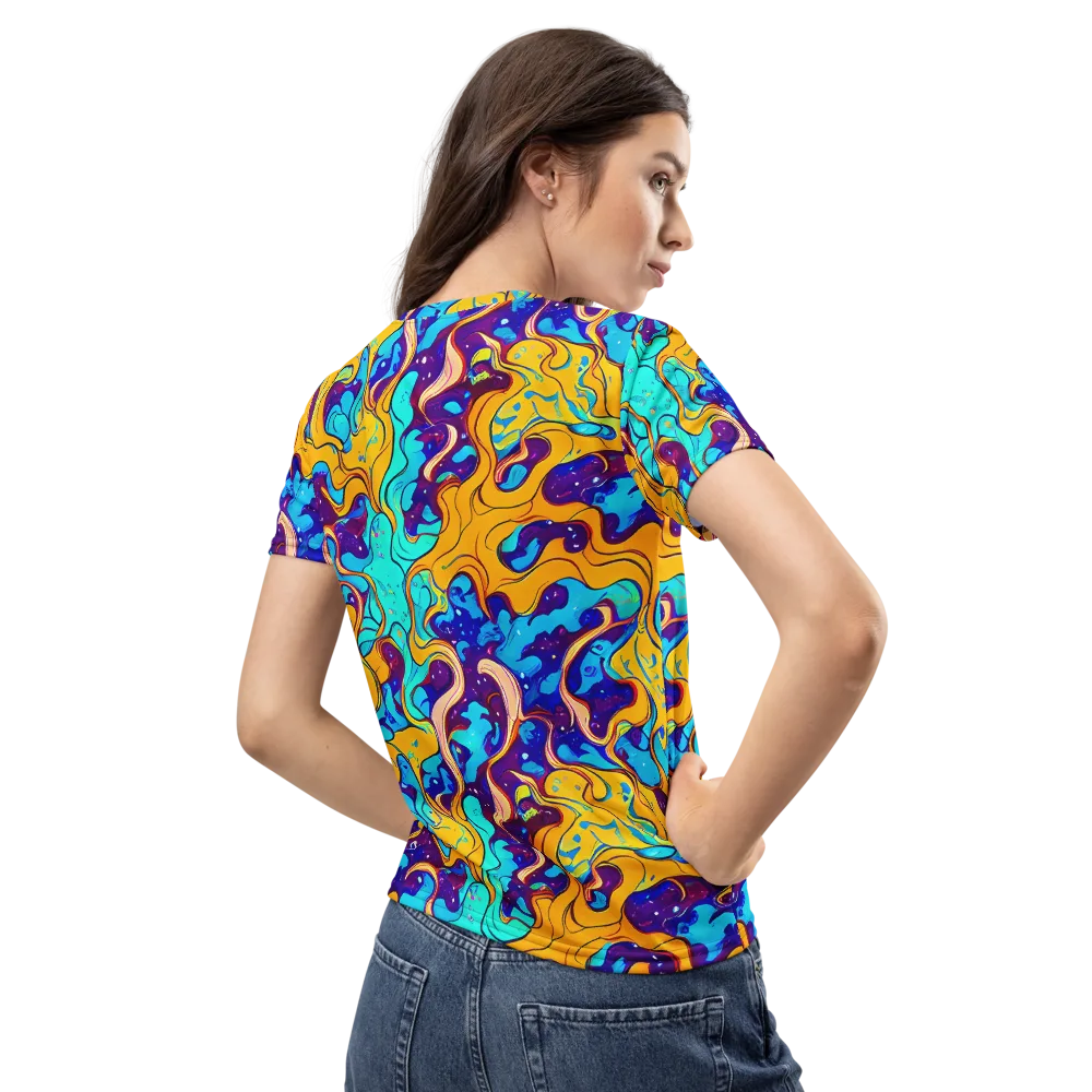 Magnetic Melt on Women's Crew Neck T-Shirt — Back