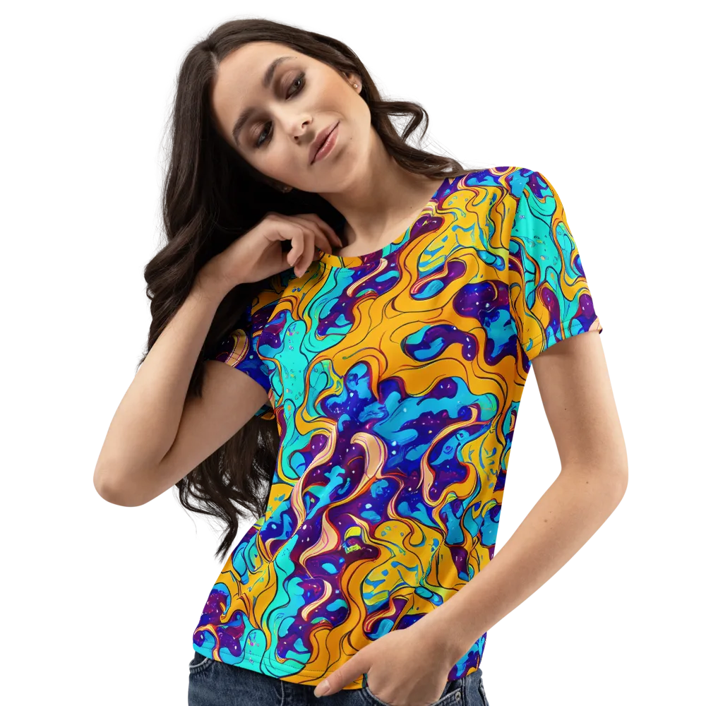Magnetic Melt on Women's Crew Neck T-Shirt — Left Front