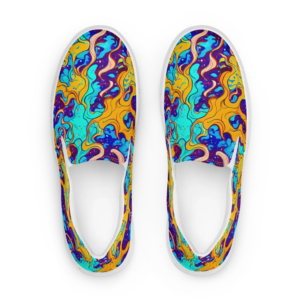 Magnetic Melt on Men's Slip-On Canvas Shoes — Front