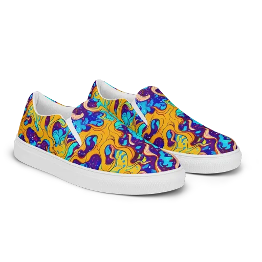 Magnetic Melt on a Men's Slip-On Canvas Shoes