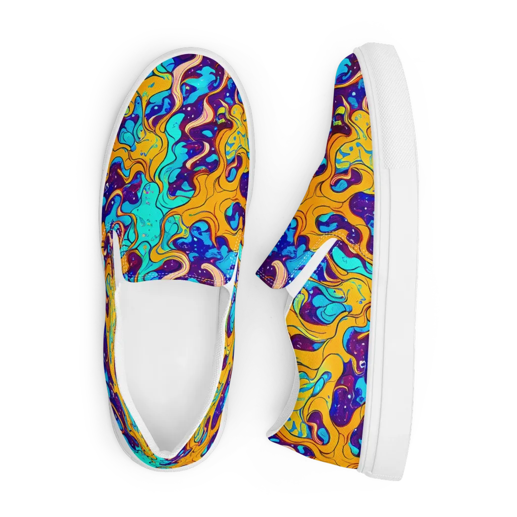 Magnetic Melt on Men's Slip-On Canvas Shoes — Front