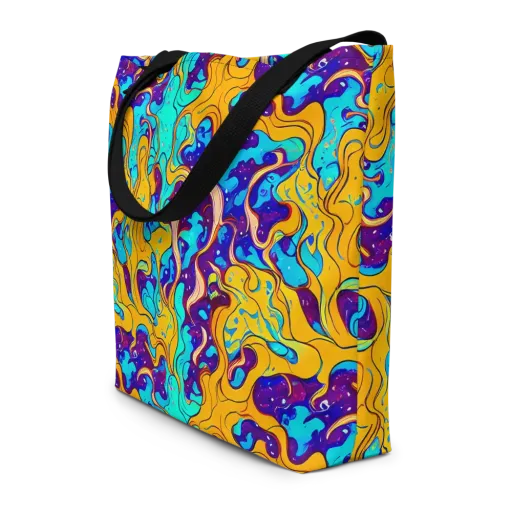 Magnetic Melt on a Large Tote Bag W/ Pocket