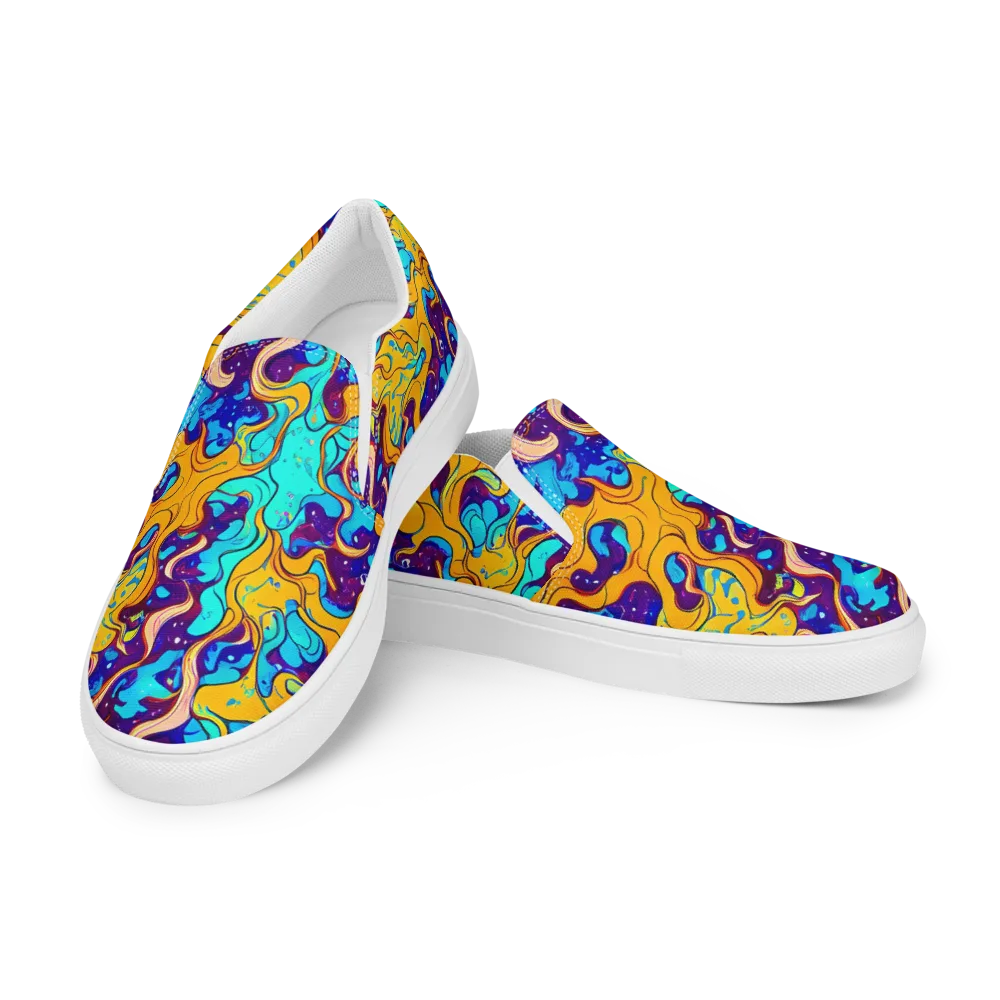 Magnetic Melt on Women's Slip-On Canvas Shoes — Left Front