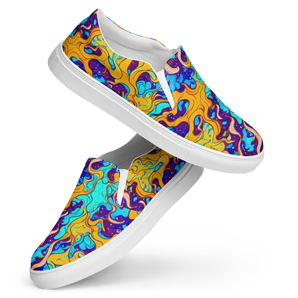 Magnetic Melt on Women's Slip-On Canvas Shoes — Front