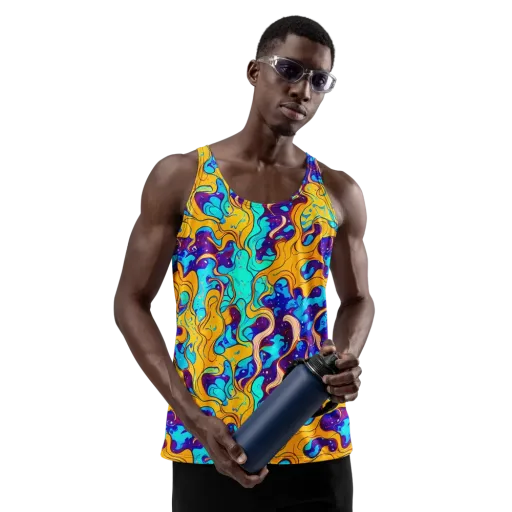 Magnetic Melt on a Men's Tank Top