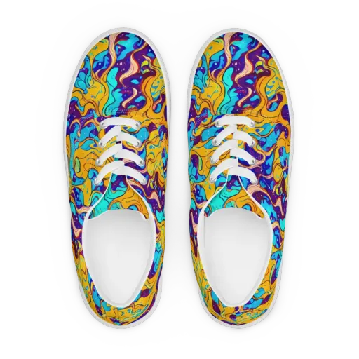 Magnetic Melt on a Men's Lace-Up Canvas Shoes