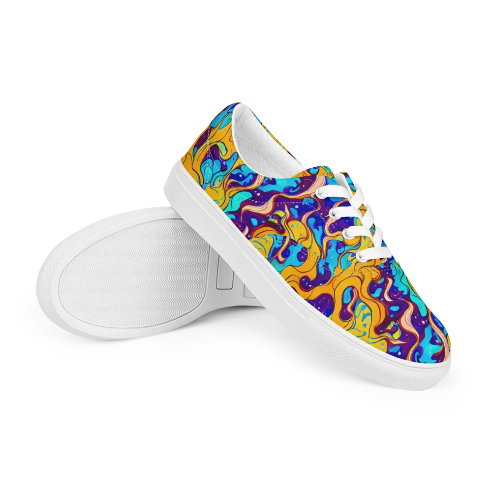 Magnetic Melt on Men's Lace-Up Canvas Shoes — Right Front