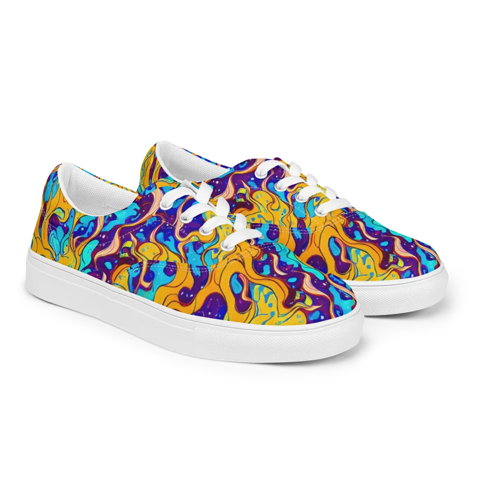 Magnetic Melt on Men's Lace-Up Canvas Shoes — Right Front