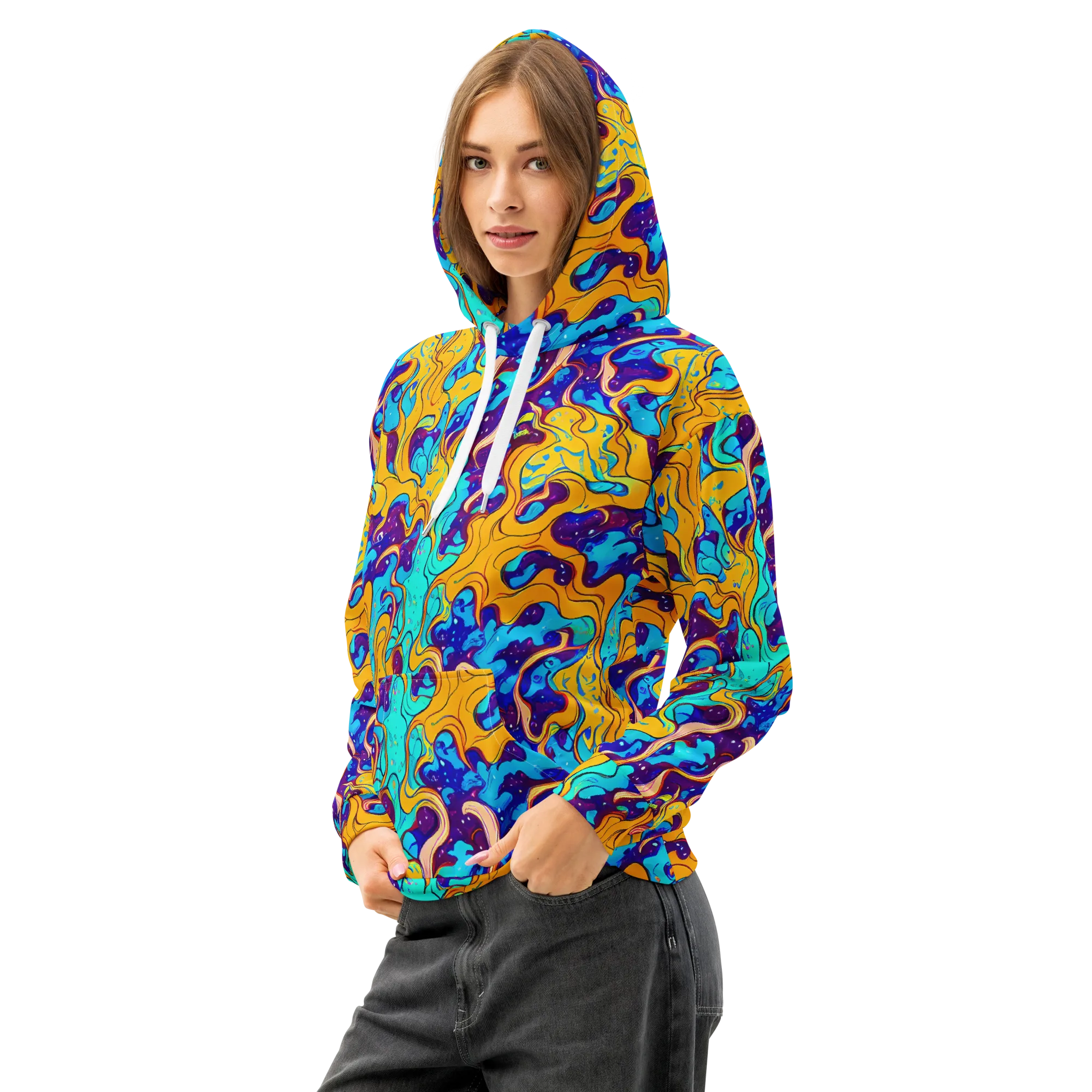 Magnetic Melt on Cotton Hoodie — Left Front