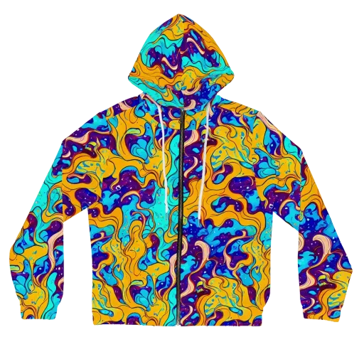Magnetic Melt on a Women's Full-Zip Hoodie