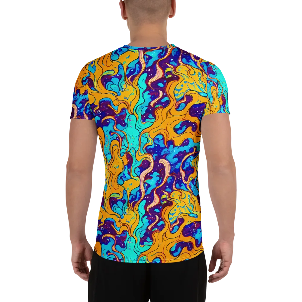 Magnetic Melt on Men's Athletic T-Shirt — Back