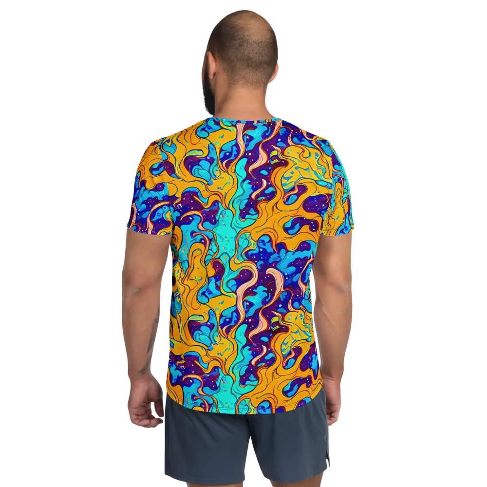 Magnetic Melt on Men's Athletic T-Shirt — Back